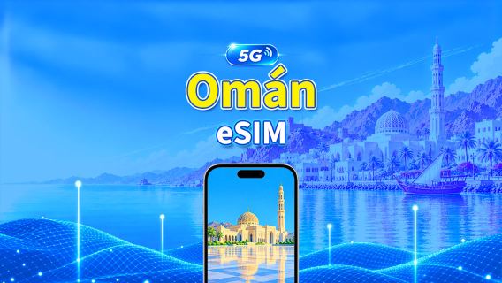 Omán 5G eSIM  | Doble Cobertura | Compatible con IA y TikTok | Paquete de datos diario/total | 1–30 días | Facturación por 24 horas | Código QR
