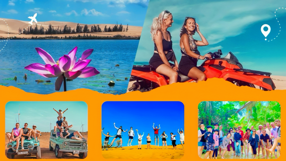 Tour di un giorno a Mui Ne da Ho Chi Minh City: dune di sabbia rossa e bianca, Fairy Stream, spiaggia locale e frutti di mare