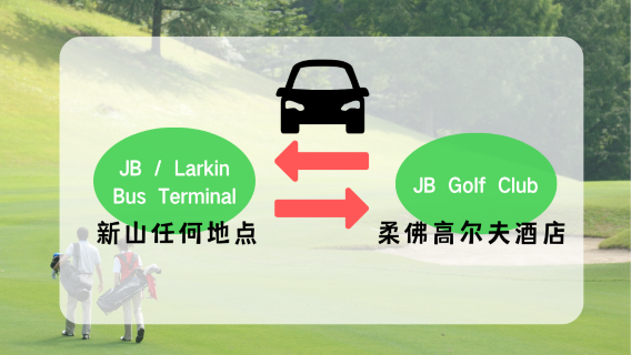 Индивидуальный трансфер на автомобиле между автобусным терминалом JB/Larkin и гольф-клубом Johor Bahru