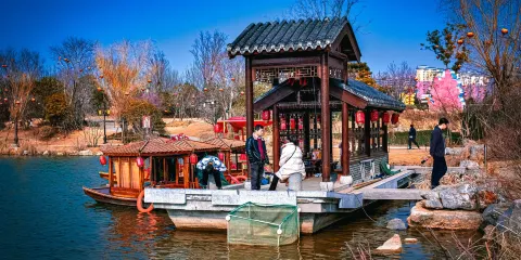 河南南陽世界月季大觀園+賒店古鎮+旗山陝會一日遊可中英文服務