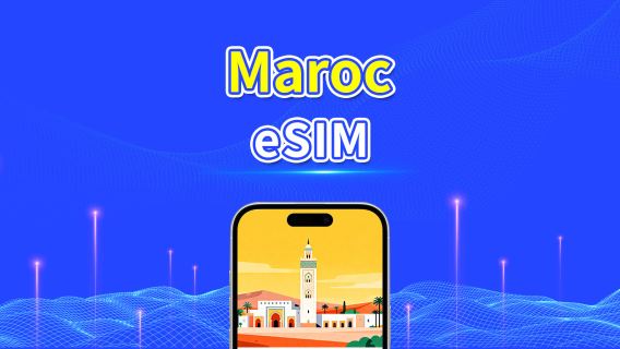 eSIM du Maroc | 4G | Forfait de données quotidien/total | réseau à haute vitesse | Facturation 24h/24 | 1-30 jours | code QR