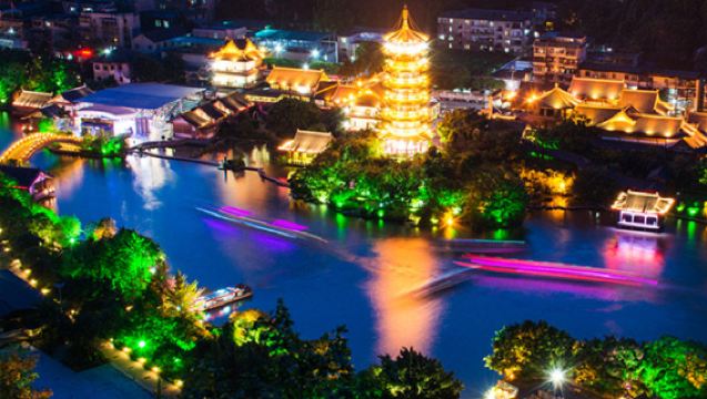 桂林兩江四湖景區&夜遊兩江四湖豪華船票+含送碼頭