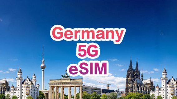 [Saksa] 5G | eSIM | Useita paketteja saatavilla | Käyttöön heti | Tuki kuumille kohteille | QR-koodi