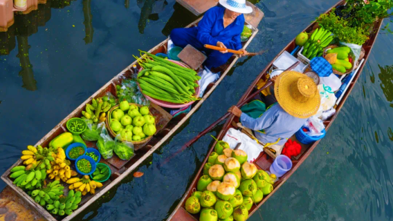 Damnoen Saduak Floating Market + Maeklong Railway Market one-day tour