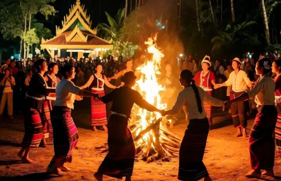 西雙版納曼聽御花園篝火晚會演出票【篝火晚會+傣族風味餐】