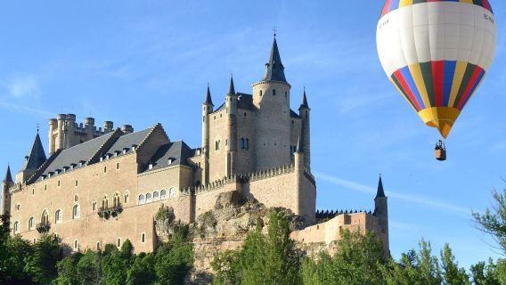 Hot air balloon flight over Segovia or Toledo