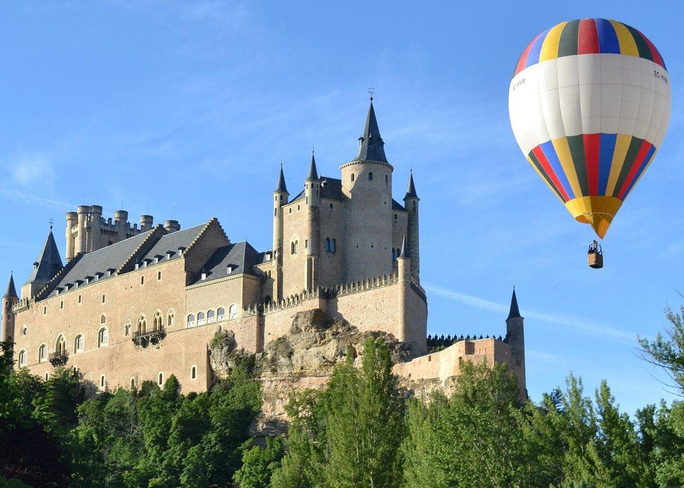 Hot air balloon flight over Segovia or Toledo