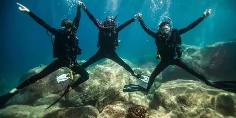大連鯨奇潛水俱樂部+星海廣場體驗潛水自由潛1天【潛水體驗+海底暢玩捕撈/水下攝影/捕獲自帶走】