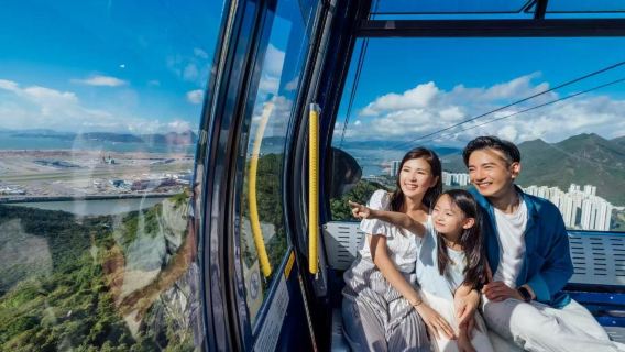 Experiencia en el teleférico Ngong Ping 360 de Hong Kong (ida y vuelta en teleférico + visita panorámica desde las alturas + diversas opciones de cabinas + tour panorámico de Ngong Ping)