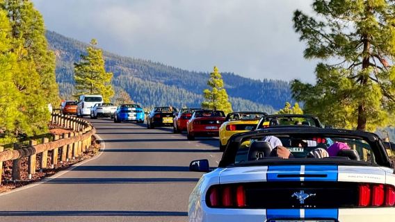 Lawatan matahari terbenam ke Gunung Teide dengan basikal quad dan dalam Mustang boleh tukar