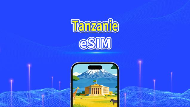 eSIM Tanzanie | 4G | Forfait Données Journalier/Total | 1–30 jours | Facturation 24h | Code QR