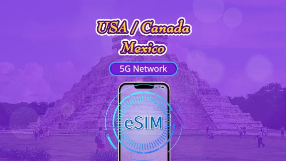 Canada & USA | 5G/4G eSIM | Daily/Data Package | Natural Day Billing | 1-90 Days | QR Code