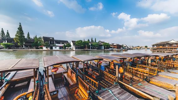 Tour privato giornaliero a Shanghai alla città d'acqua di Zhujiajiao e alle attrazioni cittadine