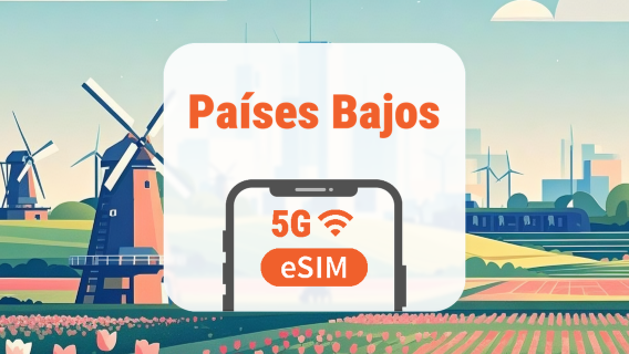 Países Bajos 5G eSIM | Doble Red • Apps de IA y TikTok | 1–30 Días | Código QR