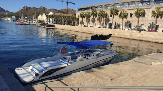 Cartagena: Guided motorboat route from the Cartagena Cruise Port to Algamecas