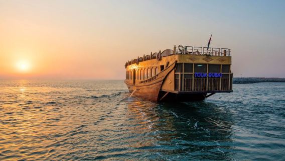 Dubai Marina Sunset Dinner Dhow Cruise with Private Transfers