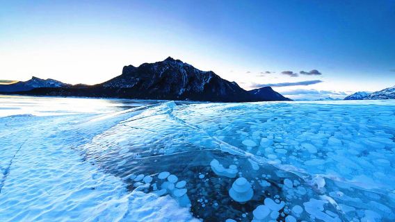 卡爾加里來回拼團一日：露易絲湖滑雪場雪上飛碟速降+氣泡湖觀景