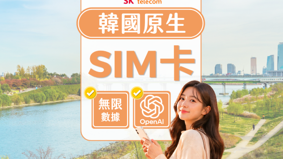 【贈送T-Money | 韓國SIM卡】SKT 4G高速流量原生數據可通話SIM卡+送大創折價券 | 韓國領取
