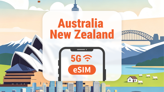 Australien & Neuseeland 5G eSIM | KI-Apps & TikTok | 1–30 Tage | QR-Code