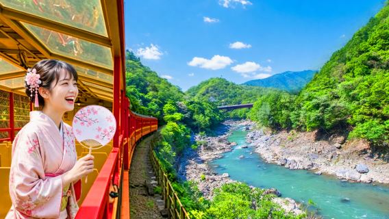 Kyoto Nara 1-day tour | Arashiyama Sagano Romantic Train + Nara Park + Fushimi Inari Taisha