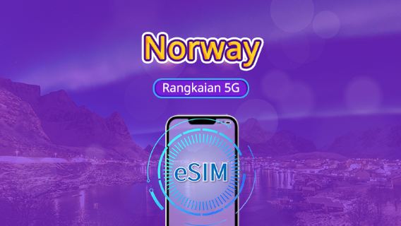 Norway | eSIM 5G/4G | Sokongan Tiktok & ChatGPT | Pakej Harian/Pakej Data | Bilangan Hari Kalendar | 1-30 hari | Kod QR