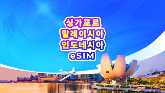 싱가포르/말레이시아/인도네시아 5G eSIM | 일별 요금제 / 총량 데이터 | 1-30일 | 24시간 과금 | QR 코드