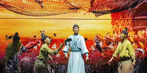 上海千古情半自由行丨景區門票+演出通行證+團隊接駁車