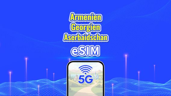 Kaukasus 5G eSIM für Aserbaidschan/Armenien/Georgien | Tagespaket/Datenpaket | 24-Stunden-Abrechnung | 1–30 Tage | QR Code