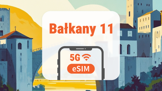 Bałkany 11 krajów 5G eSIM | Wszystkie AI & TikTok | 1–30 dni | Kod QR