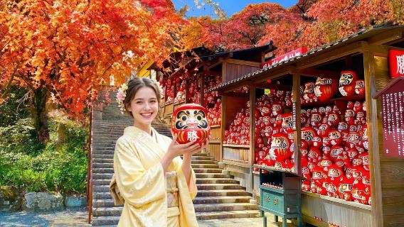 大阪＆京都名勝景點打卡丨勝尾寺達摩＋京都嵐山美景＋金閣寺巡禮