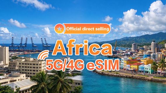 [5 destinos en África] 5G/4G | Tarjeta eSIM de internet | China Mobile CMLink | Opción de 1-30 días | Recargable | Compatible con hotspot