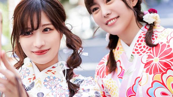 日本東京淺草寺蕾絲/振袖/浴衣和服租賃和服體驗簡易髮型配飾齊全 跟拍攝影 琉璃