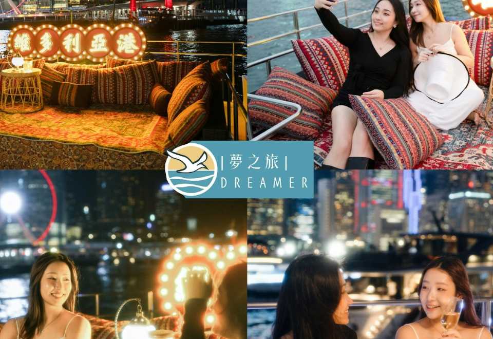 Hong Kong Victoria Harbour: Night Cruise with Unlimited Snacks
