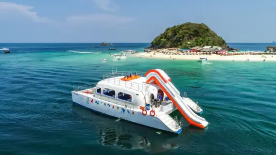 泰國布吉島蜜月島+蛋島體驗潛水浮潛4小時【冰淇淋號雙體動力遊艇半日遊+指定區域飯店接送】