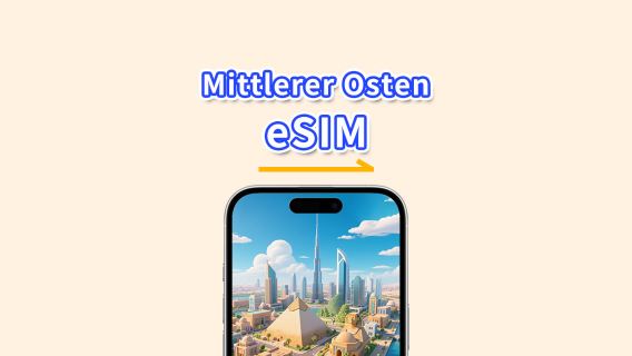 Mehrere Länder im Nahen Osten eSIM | 5G/4G | Hochgeschwindigkeitsdaten | 24 Stunden | 1-30 Tage | QR-Code