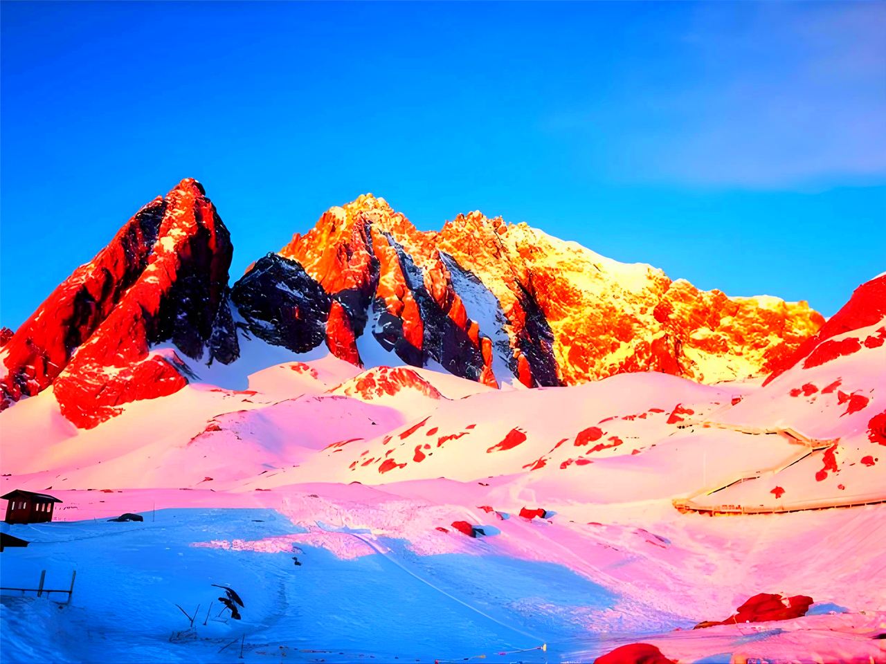 Excursión de un día a la montaña nevada de Yulong en Lijiang [Gran teleférico + Valle de la Luna Azul, opción de amanecer en la montaña dorada, grupo pequeño exclusivo]