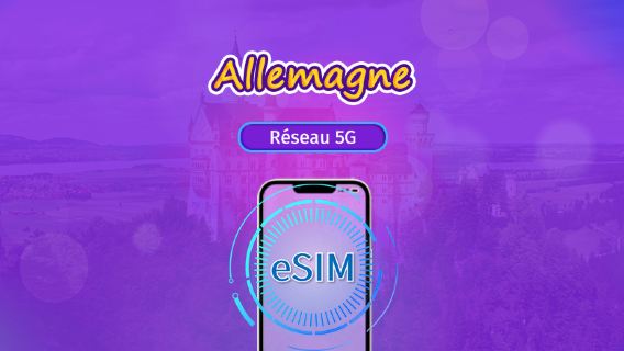 Allemagne | eSIM 5G/4G | Forfait total | Facturation 24h | 7–30 jours | Code QR