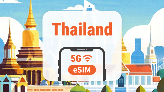 Tajlandia 5G eSIM | Podwójna sieć • ChatGPT | 1–30 dni | Kod QR