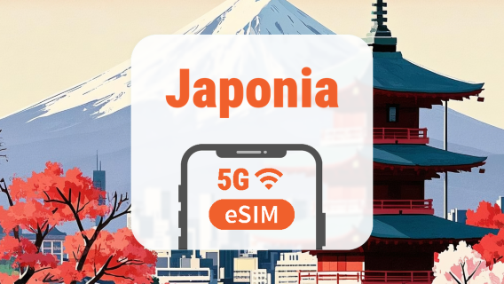 Japonia 5G eSIM | Podwójna sieć • ChatGPT | 1–30 dni | Kod QR