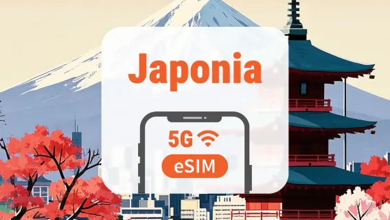 Japonia 5G eSIM | Podwójna sieć • Wszystkie AI | 1–30 dni | Kod QR