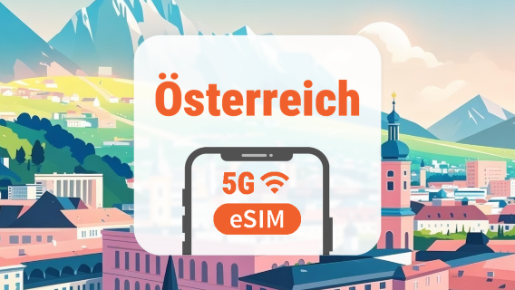 Österreich 5G eSIM | Dual-Netzwerk • KI-Apps & TikTok | 1–30 Tage | QR-Code