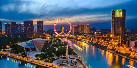 天津之眼摩天輪+世紀鐘廣場+解放橋+夜景一日遊∣私家團 含票