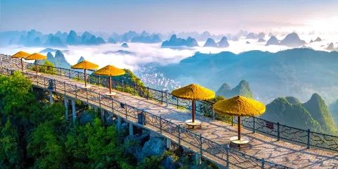 陽朔灕江風景名勝區20元背景+如意峰+畫廊古鎮一日遊【小拼團/私家團】