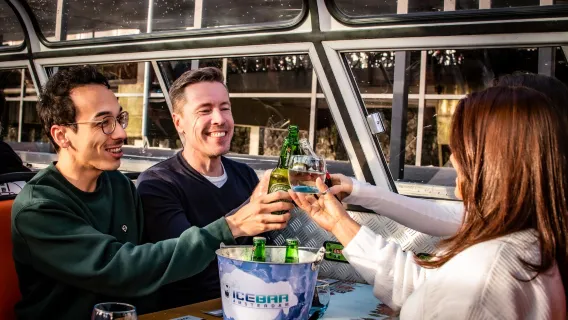 Croisière sur les canaux d'Amsterdam (avec pizza et boissons) - Départ de la gare centrale