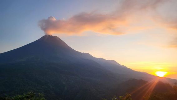 Yogyakarta Volcano: Mount Merapi on Hilltop (Lava View)