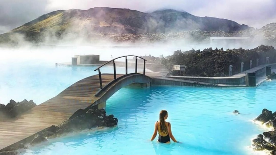 tour 1 ngày Blue Lagoon tại Vòng tròn Vàng Iceland kèm vé vào cổng thoải mái đến Hồ Crater và Geysir Gullfoss