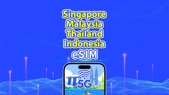 eSIM del Sud-est asiatico | Singapore/Malesia/Thailandia/Indonesia | 5G/4G | Giorno naturale | 1-30 giorni | Codice QR