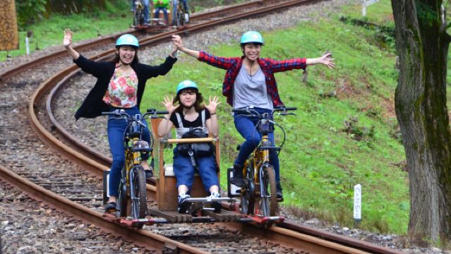 Gifu Takayama Nohi Bus Mountain Rail Bike Gattan Go Combo Ticket