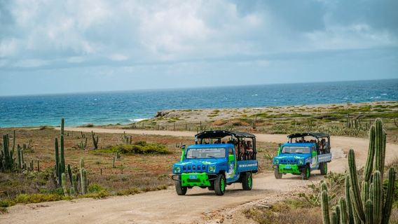 Tour in jeep Aruba: Piscina naturale, grotte e avventura a Baby Beach