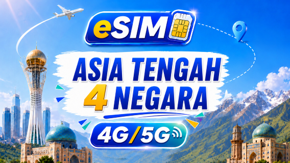 Asia Tengah 4 Negara 5G/4G eSIM | Mendukung semua AI&TikTok | 500MB/hari-total 100GB | Penagihan per 24 jam | Kode QR